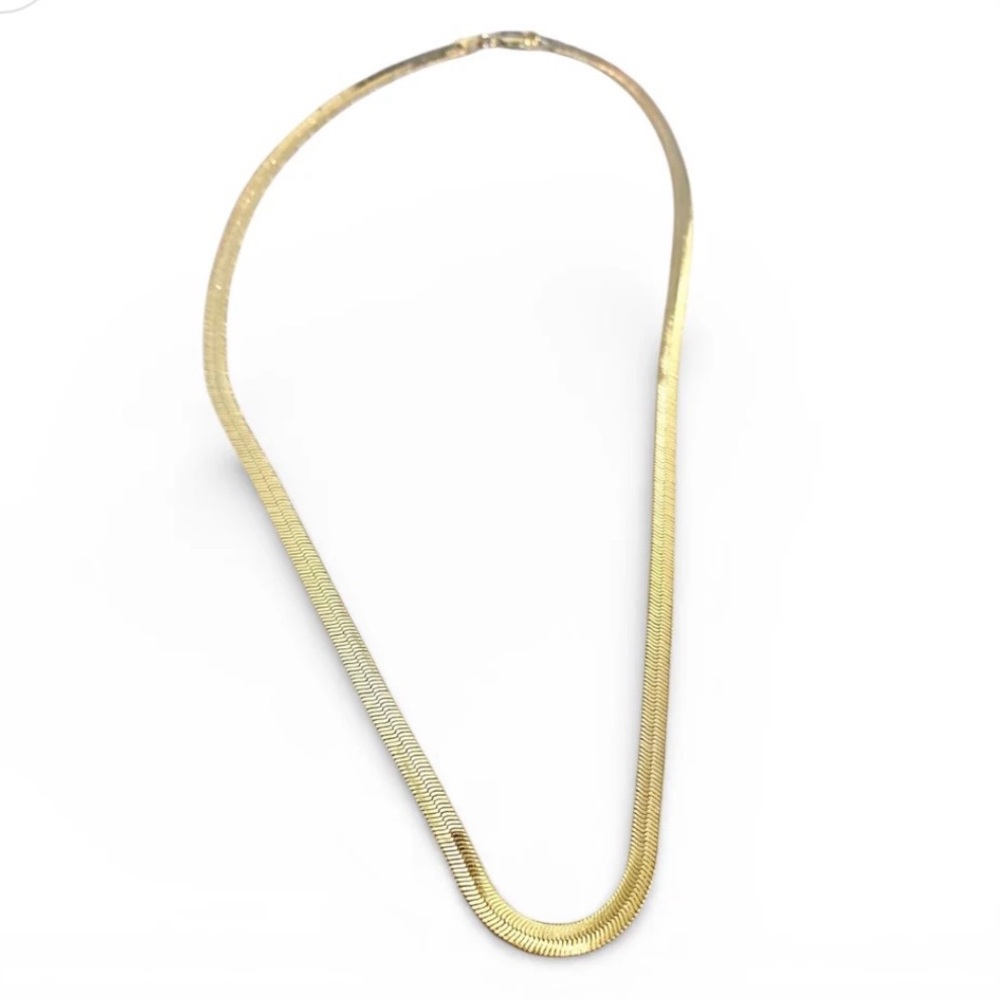 Gold Plated Herringbone Neckalce